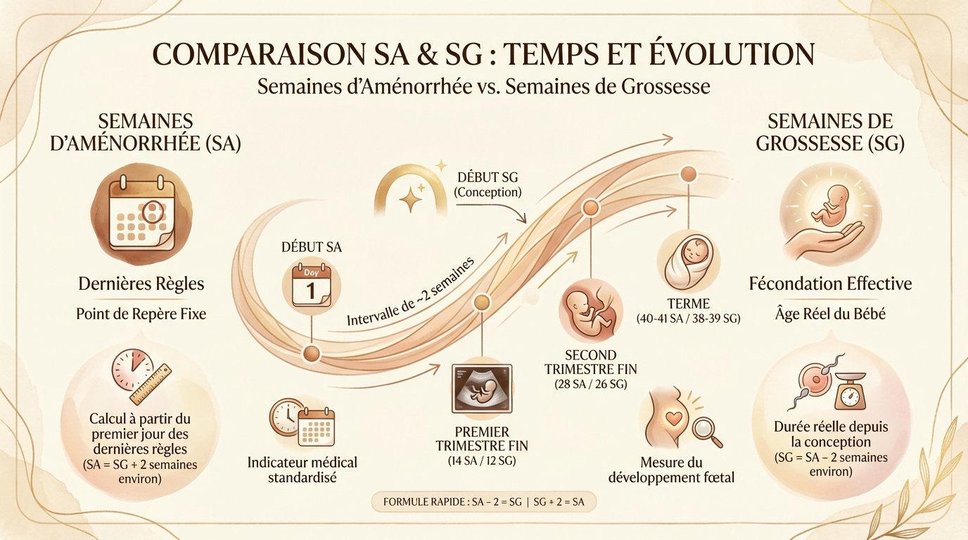 Comparaison SA et SG pour le suivi de grossesse