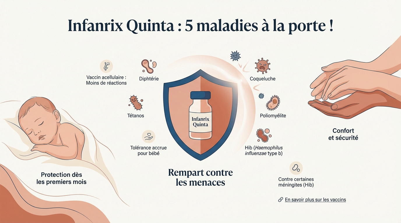 Protection contre 5 maladies infantiles