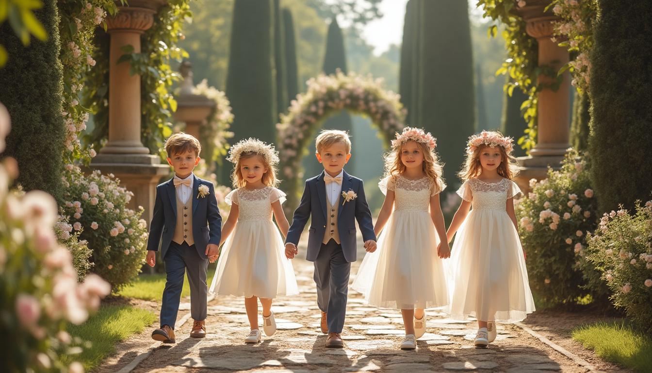 découvrez la collection enfant cyrillus « fêtes et mariages » avec « les parfums de l'amour », des tenues élégantes et charmantes pour les occasions spéciales.