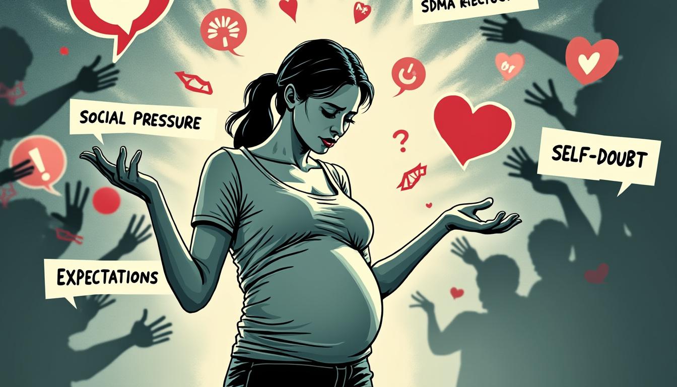 découvrez un témoignage poignant sur la grossesse, mettant en lumière les attentes lourdes et les jugements souvent difficiles de l'entourage.