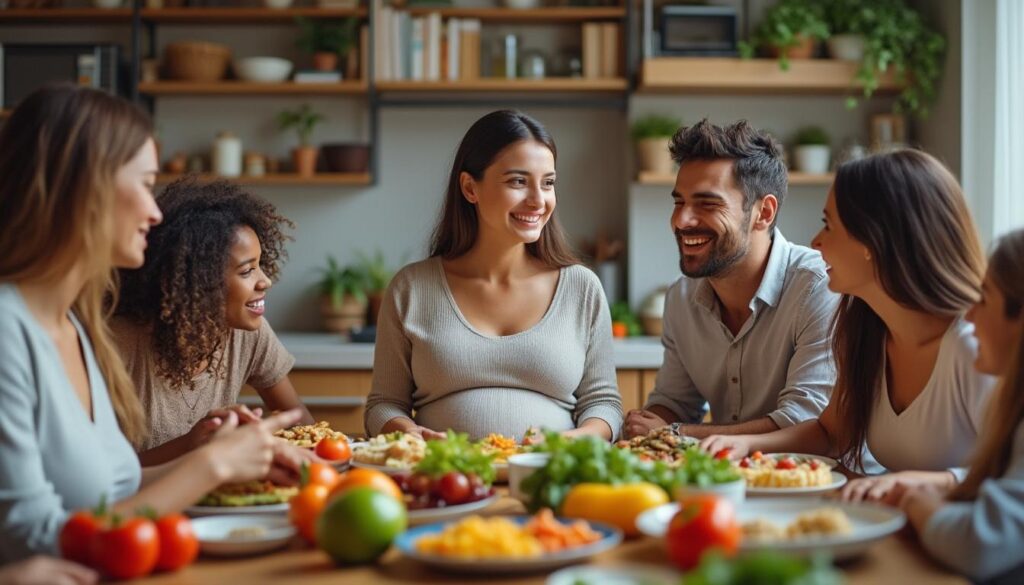 découvrez comment l'entourage influence les choix alimentaires des femmes pendant la grossesse et l'impact sur la santé maternelle et fœtale.