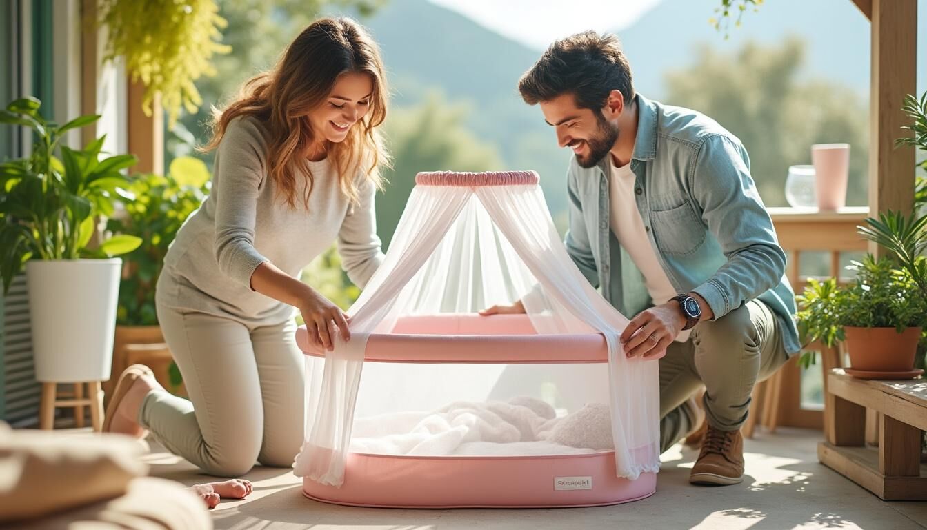 Découvrez notre lit parapluie bébé alliant confort et sécurité pour des nuits paisibles, idéal pour les déplacements et la maison.