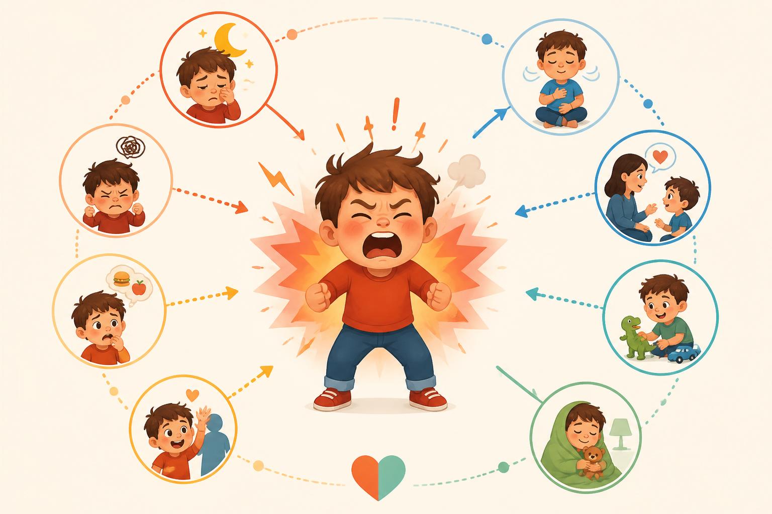 découvrez comment comprendre les crises de colère chez l'enfant et apprendre des stratégies efficaces pour les désamorcer sans vous épuiser, afin de préserver votre bien-être et celui de votre enfant.