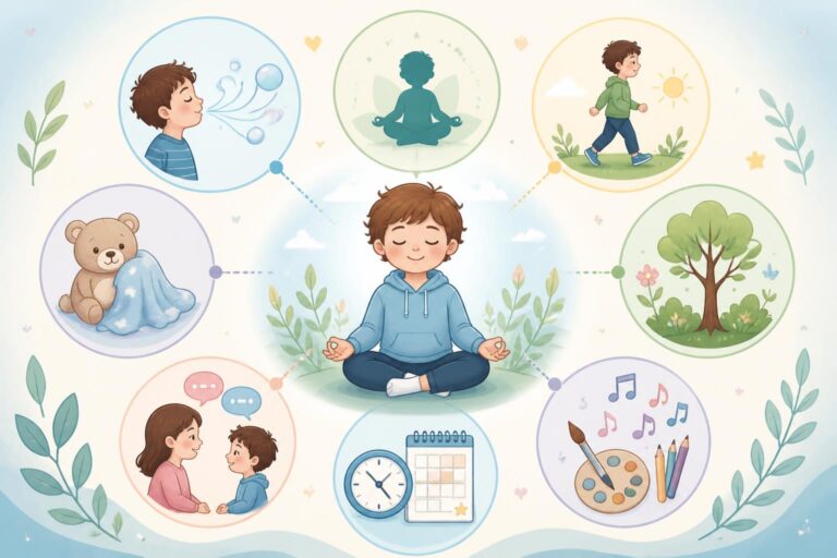 découvrez 8 techniques douces pour aider votre enfant anxieux à gérer son stress au quotidien et retrouver sérénité et confiance.