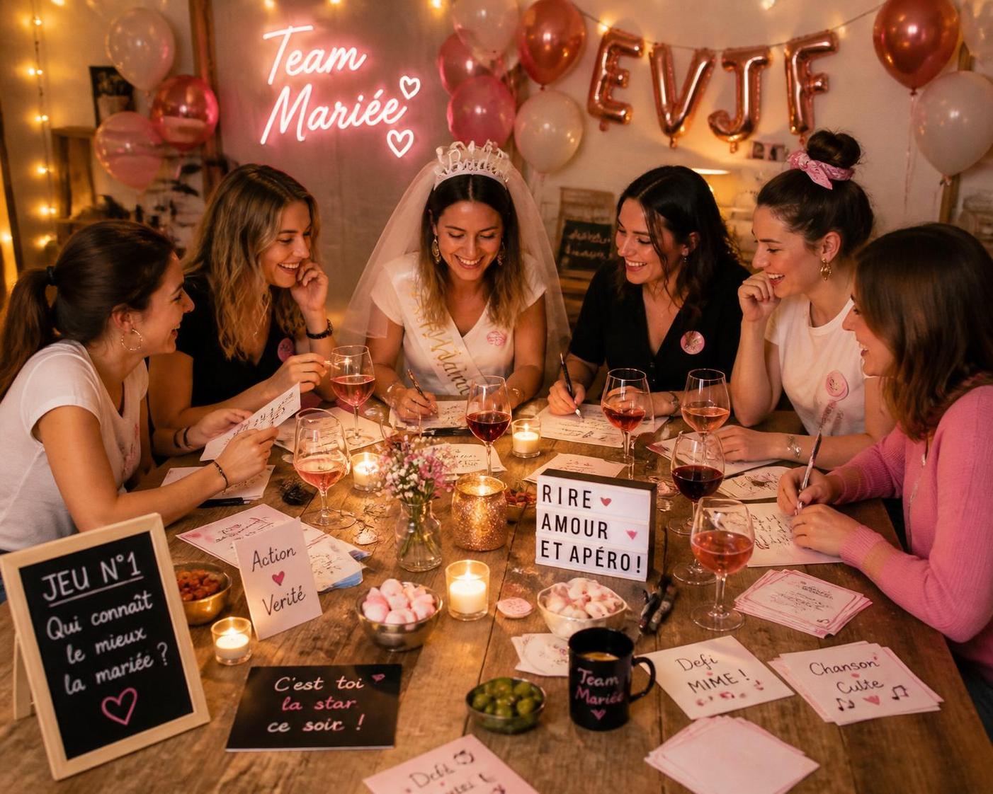 découvrez des jeux apéro diy originaux pour un evjf inoubliable et plein de fun entre amies lors de votre soirée spéciale !