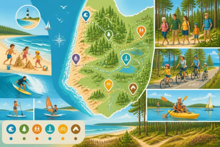 découvrez des vacances inoubliables en famille dans les landes, avec ses plages magnifiques, ses forêts apaisantes et une large gamme d'activités adaptées à tous les âges.
