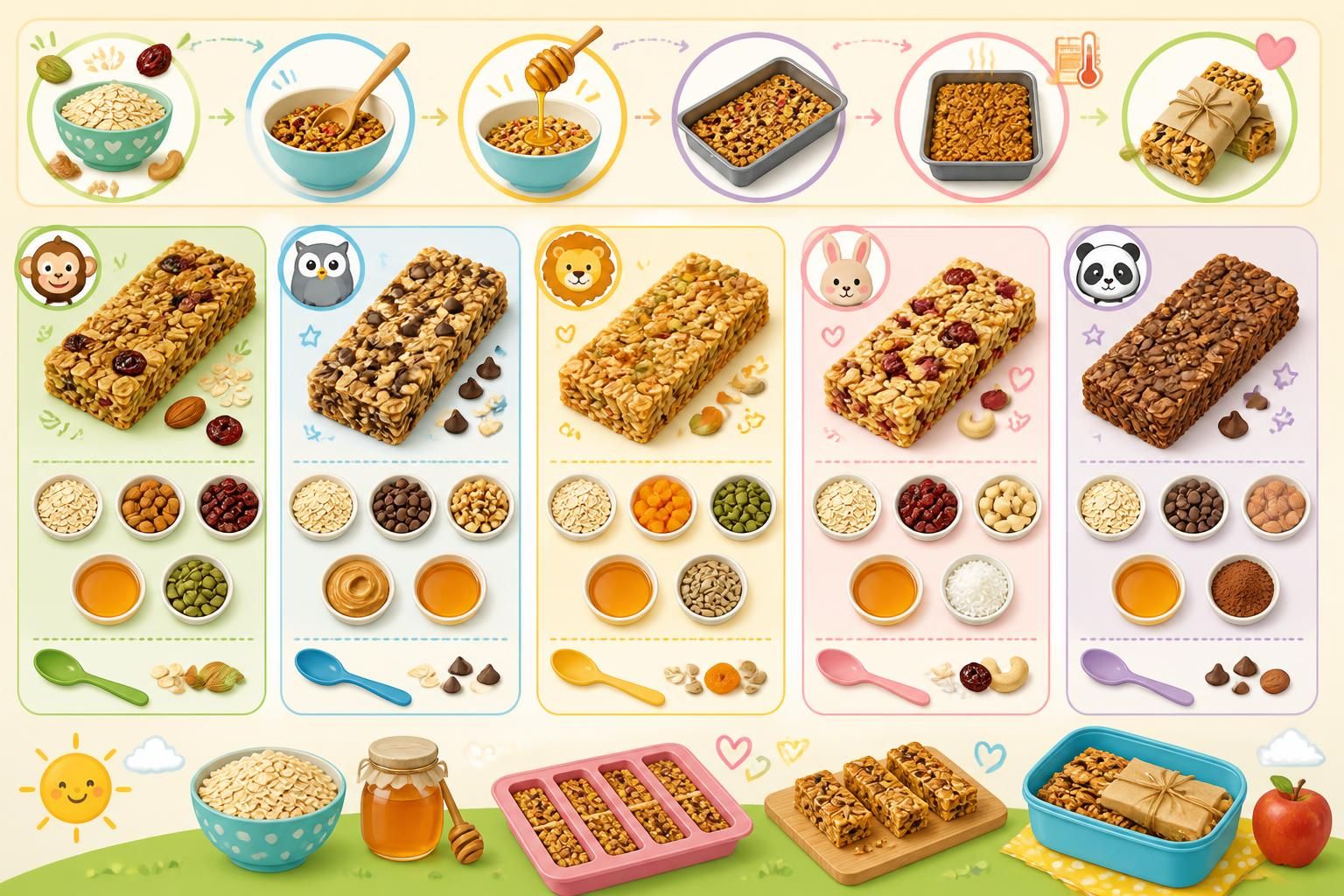 découvrez 5 recettes simples et saines de barres de céréales maison, parfaites pour le goûter des enfants. faciles à préparer, elles assurent un encas gourmand et nutritif.