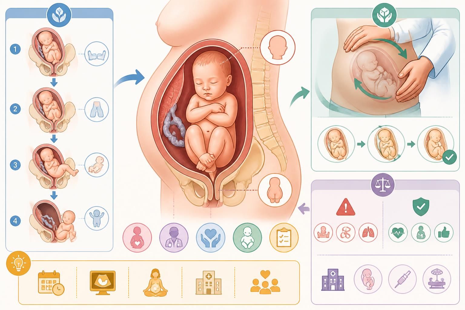 découvrez tout ce qu'il faut savoir sur le bébé en siège à 8 mois : accouchement, version externe, et les impacts réels sur la naissance.