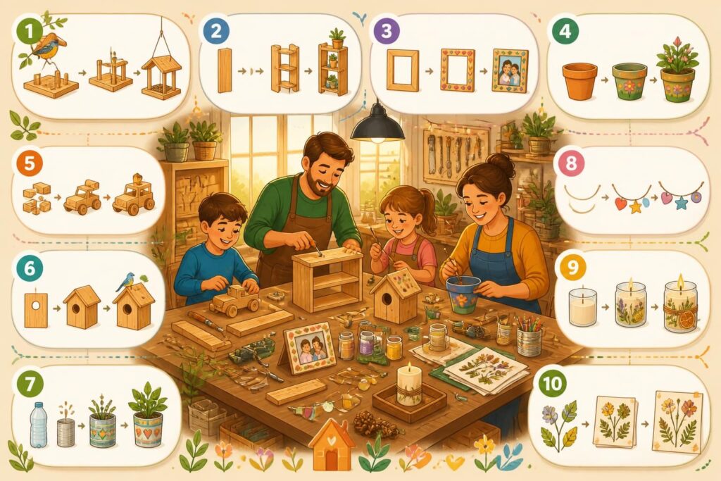 découvrez 10 projets de bricolage simples à réaliser en famille le week-end pour partager des moments créatifs et amusants avec vos proches.