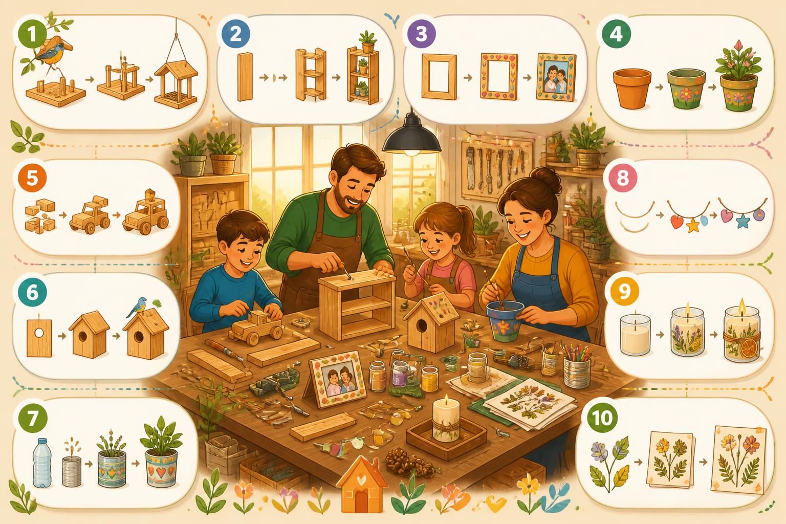 découvrez 10 projets de bricolage simples à réaliser en famille le week-end pour partager des moments créatifs et amusants avec vos proches.