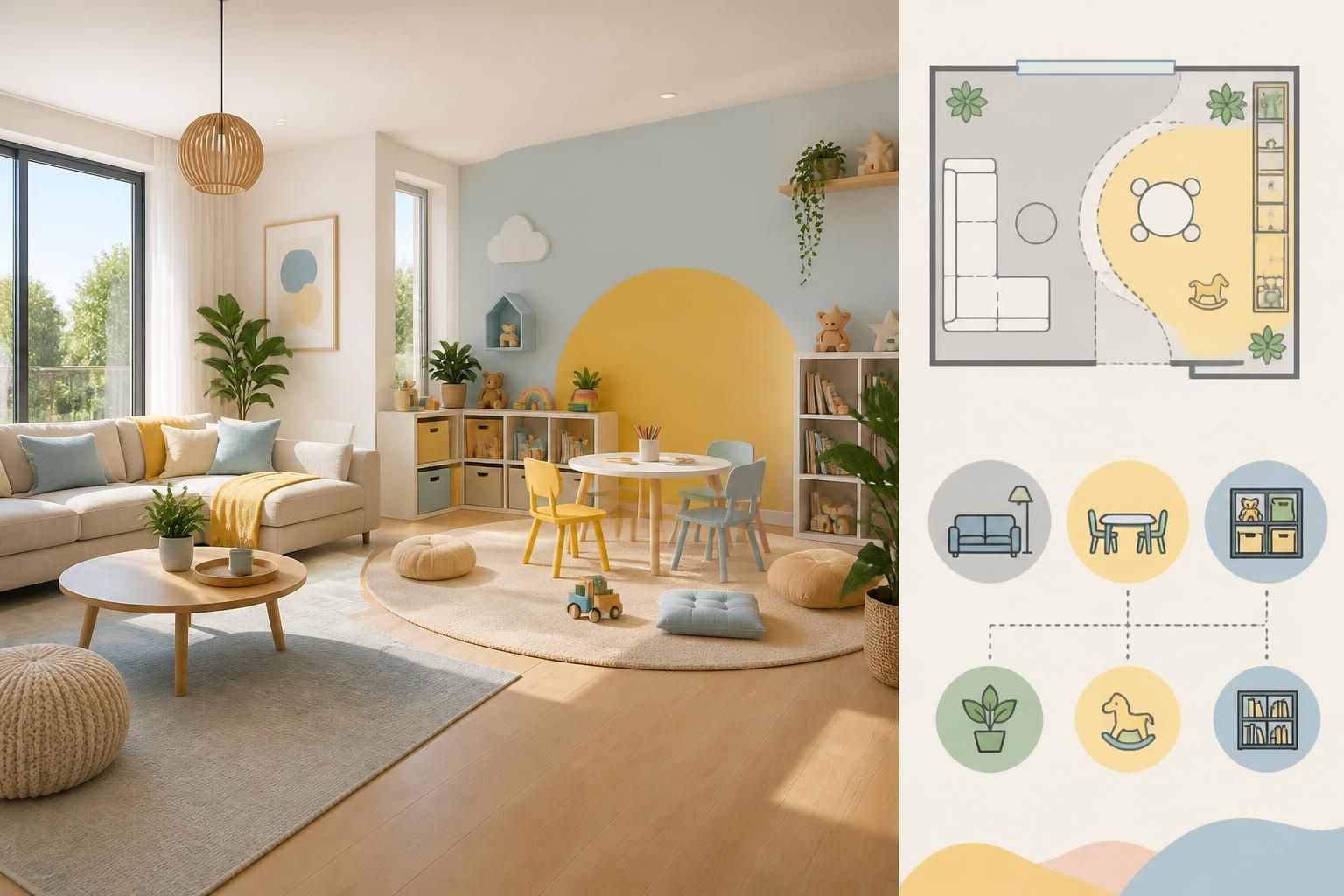 découvrez comment aménager un coin jeux pour enfants à la maison, alliant praticité et esthétisme, sans empiéter sur votre salon.