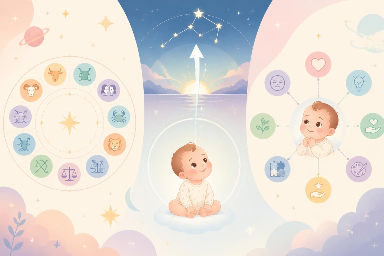 découvrez comment décrypter le thème astral de votre bébé, apprendre son signe et son ascendant, et comprendre ce que cela révèle sur sa personnalité et son avenir.