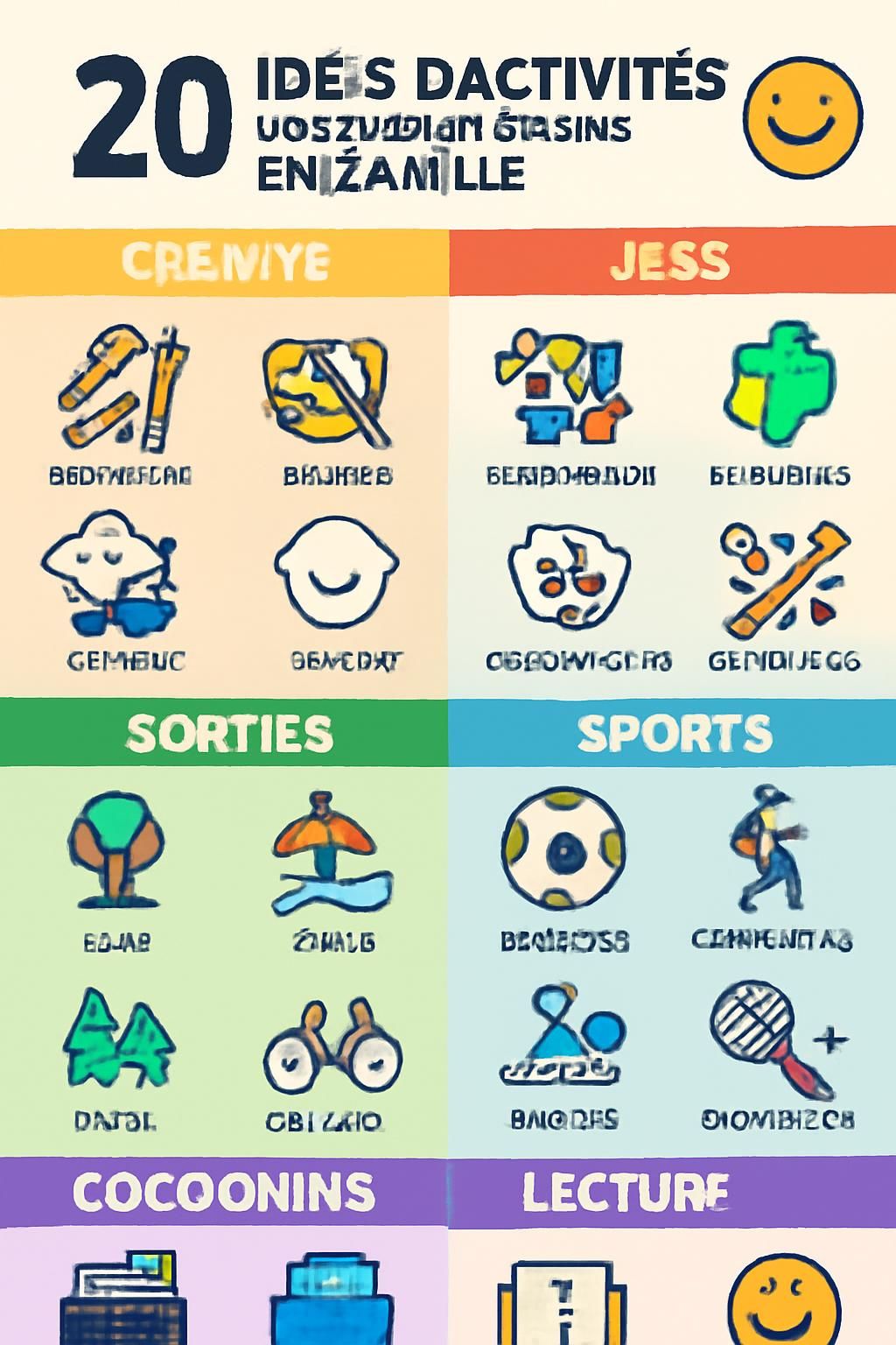 découvrez 20 activités amusantes et économiques pour passer un dimanche en famille inoubliable, adaptées aux petits comme aux grands.