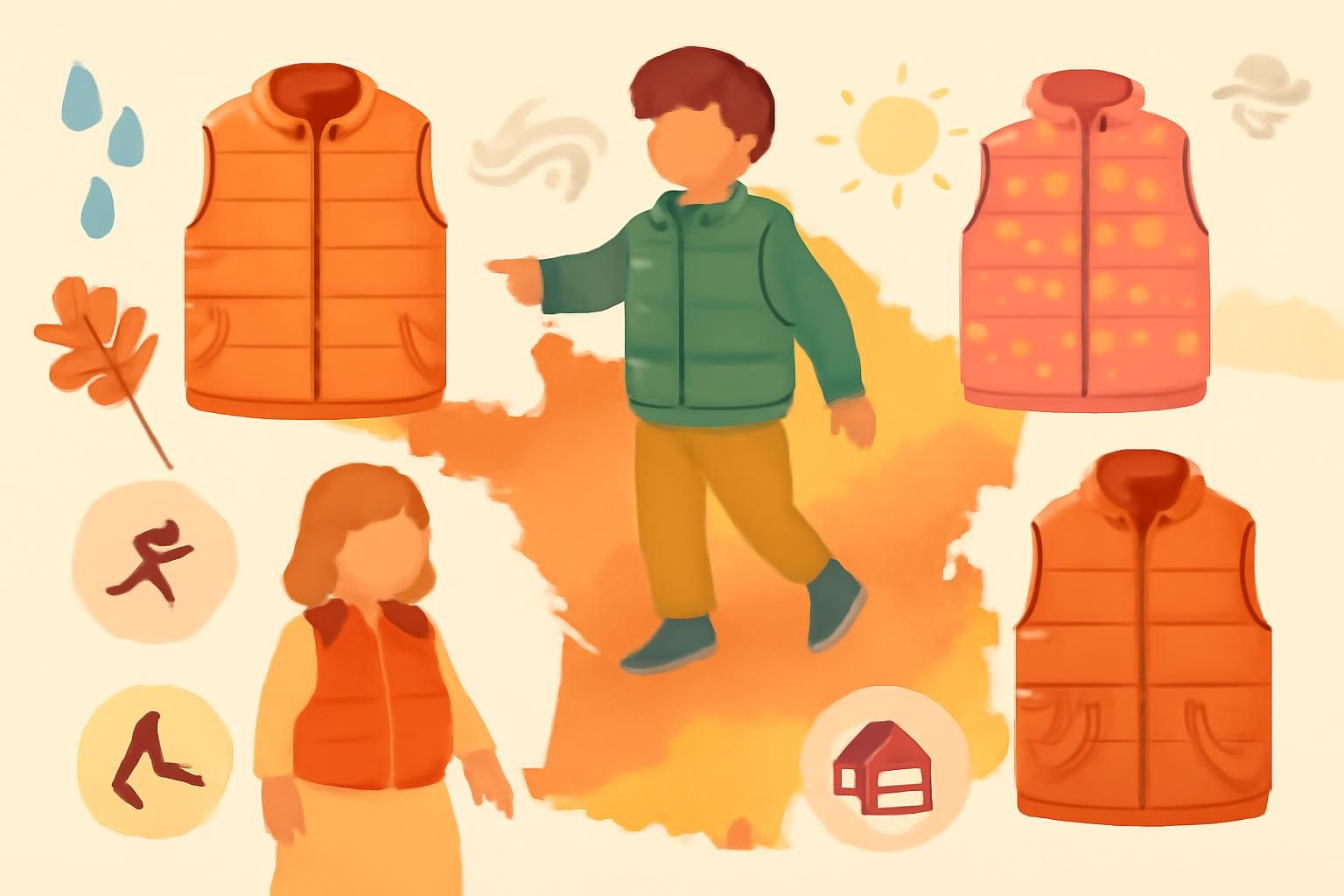 découvrez notre sélection de doudounes sans manches pour enfants, parfaites pour les garder au chaud et à l'aise pendant la mi-saison.