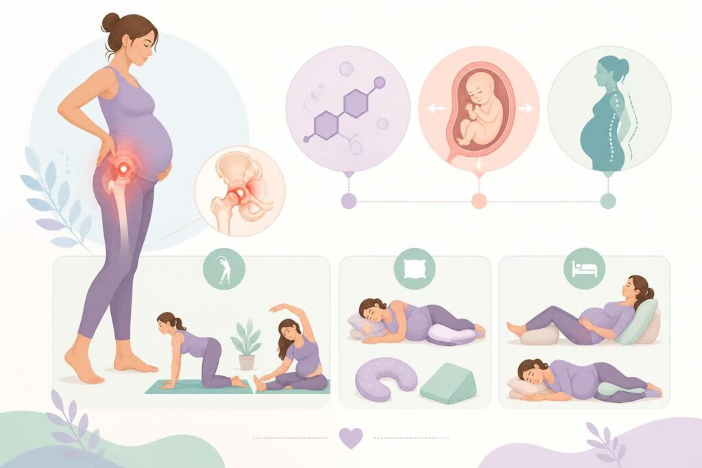 découvrez les causes courantes de la douleur de hanche pendant la grossesse et les solutions simples pour soulager cet inconfort et mieux vivre cette période.