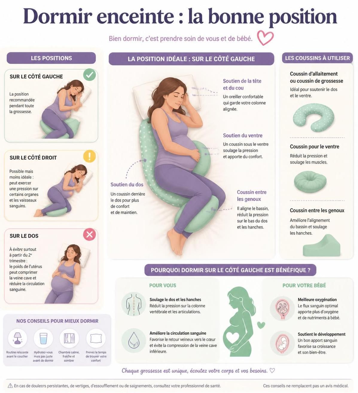 découvrez comment soulager les douleurs dorsales pendant la grossesse grâce à des positions de sommeil adaptées et des exercices recommandés par des sages-femmes pour un confort optimal.