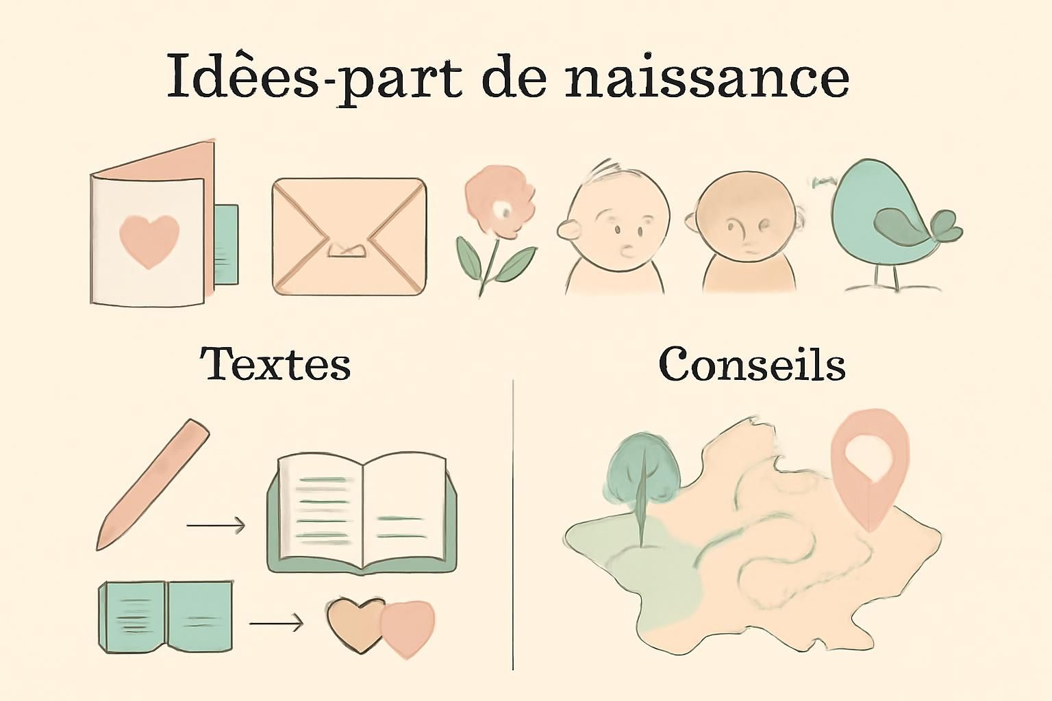 découvrez nos idées, exemples de textes et conseils pratiques pour créer un faire-part de naissance unique et tendre, et annoncer avec élégance l'arrivée de votre bébé.