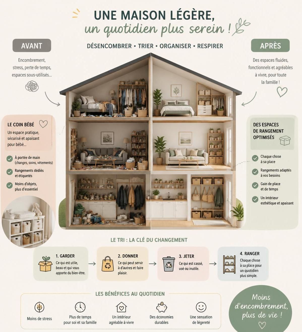 découvrez des astuces pratiques pour optimiser et désencombrer votre maison avant l'arrivée de bébé et créer un espace accueillant et fonctionnel.