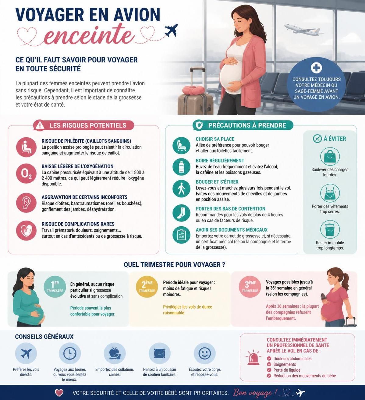 découvrez les règles des compagnies aériennes pour voyager enceinte et bénéficiez de conseils pratiques pour un vol confortable lors de votre premier voyage en avion pendant la grossesse.