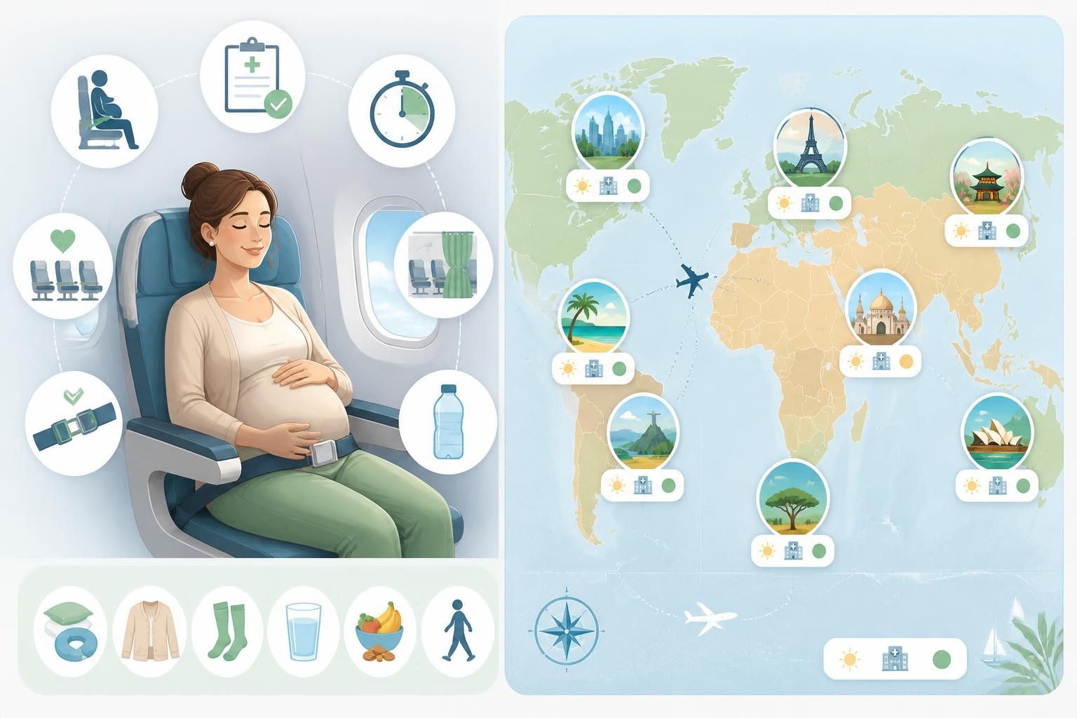 découvrez les règles des compagnies aériennes pour les femmes enceintes et nos conseils pour un premier voyage en avion confortable et sécurisé.