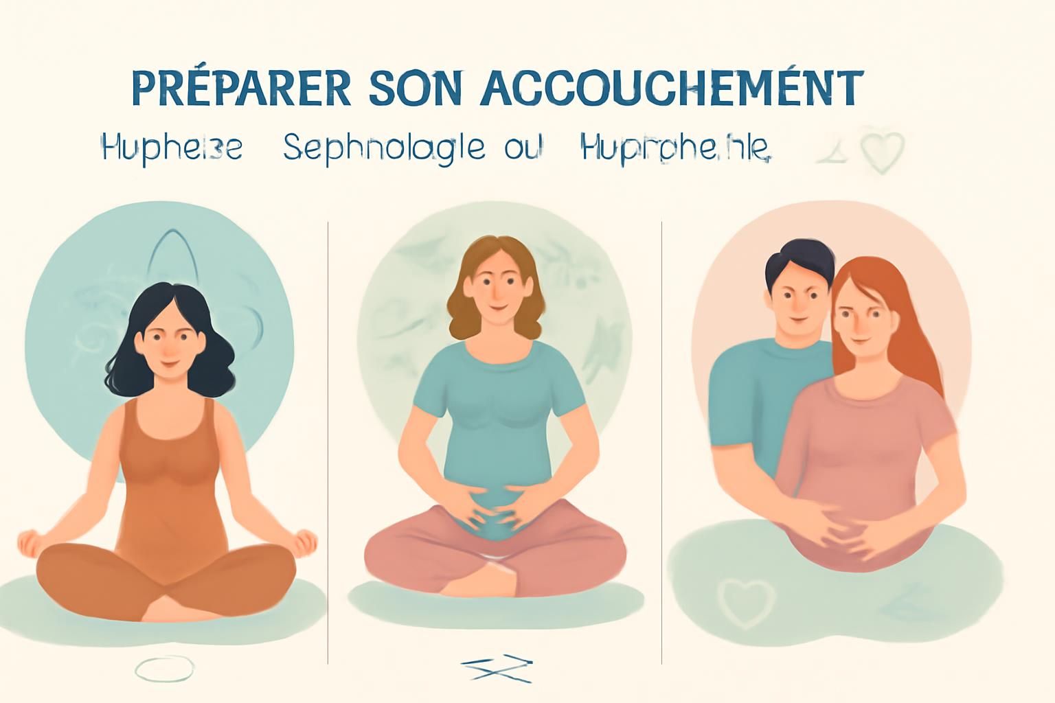 découvrez comment préparer sereinement votre accouchement en comparant l'hypnose, la sophrologie et l'haptonomie pour choisir la méthode qui vous convient le mieux.