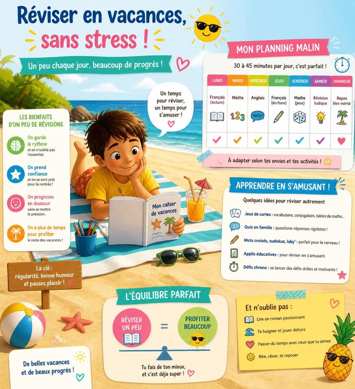 découvrez nos conseils pratiques pour réviser pendant les vacances sans stress et préserver vos acquis scolaires efficacement.