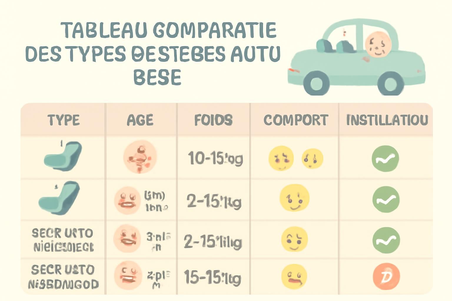 découvrez comment choisir le siège auto bébé adapté au poids et à l'âge de votre enfant pour assurer sa sécurité et son confort lors de vos déplacements.