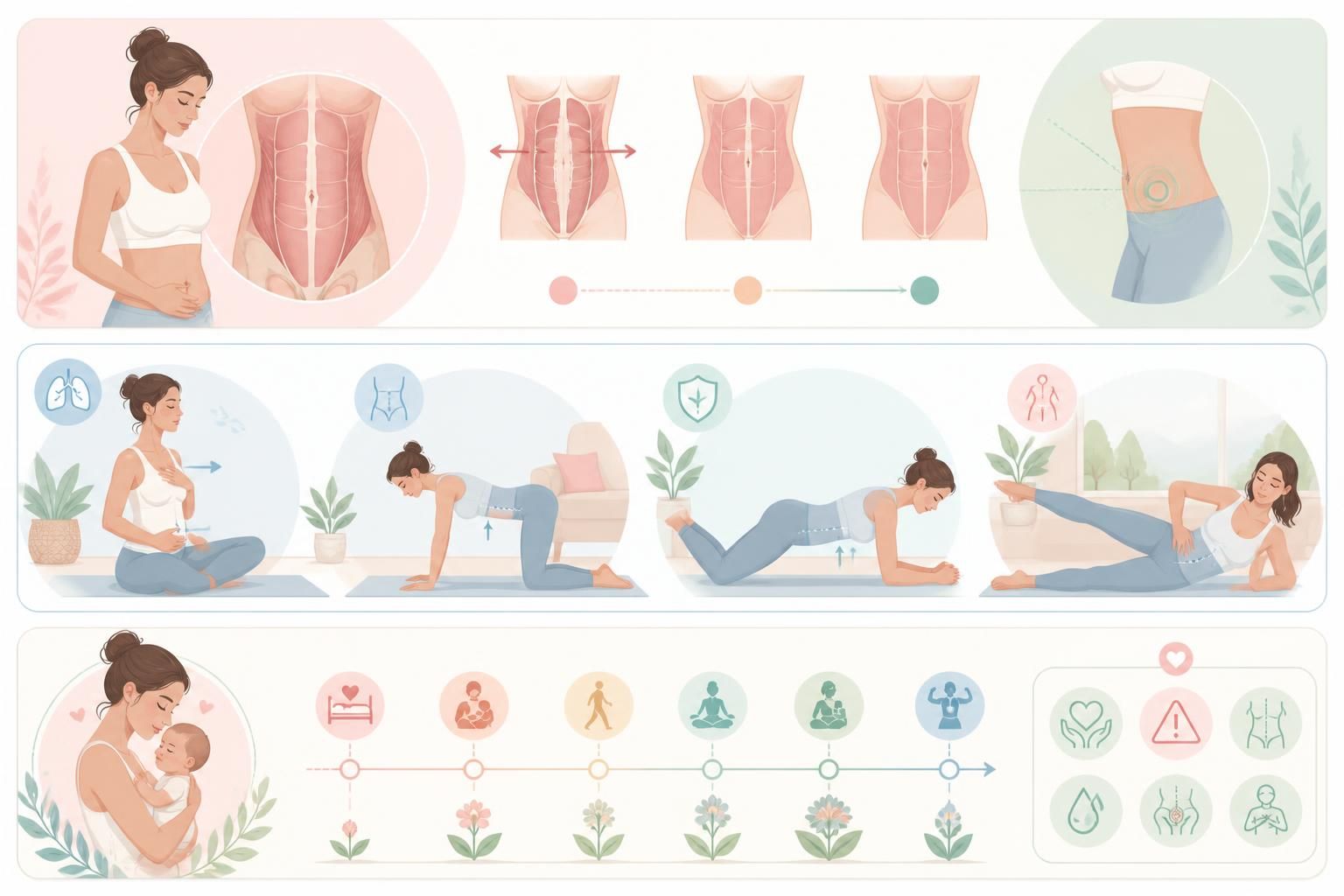 découvrez des exercices efficaces pour la rééducation du ventre aprÚs bébé et apprenez quand reprendre l'activité physique en toute sécurité pour éviter les blessures.