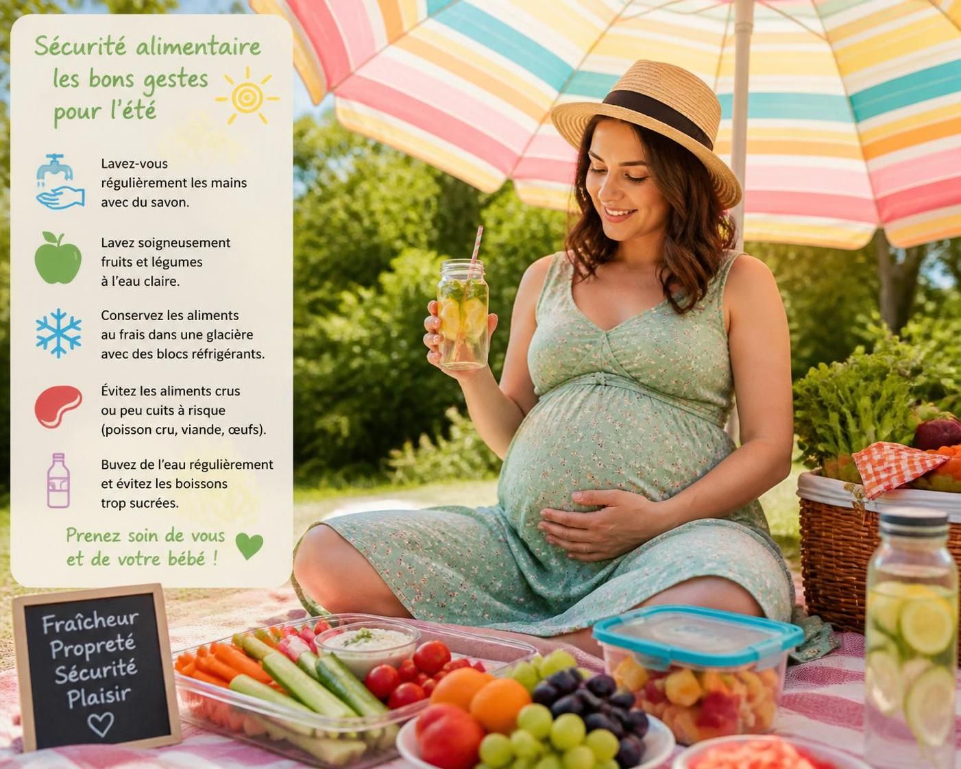 dĂ©couvrez les conseils nutritionnels essentiels pour les femmes enceintes durant l'Ă©tĂ©, avec les aliments Ă privilĂ©gier et ceux Ă Ă©viter lors des fortes chaleurs pour assurer santĂ© et bien-ĂȘtre.