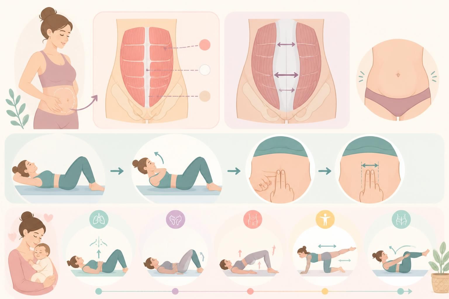 découvrez comment identifier un diastasis abdominal après l'accouchement et les méthodes efficaces pour le rééduquer afin de retrouver une sangle abdominale forte et un ventre plat.