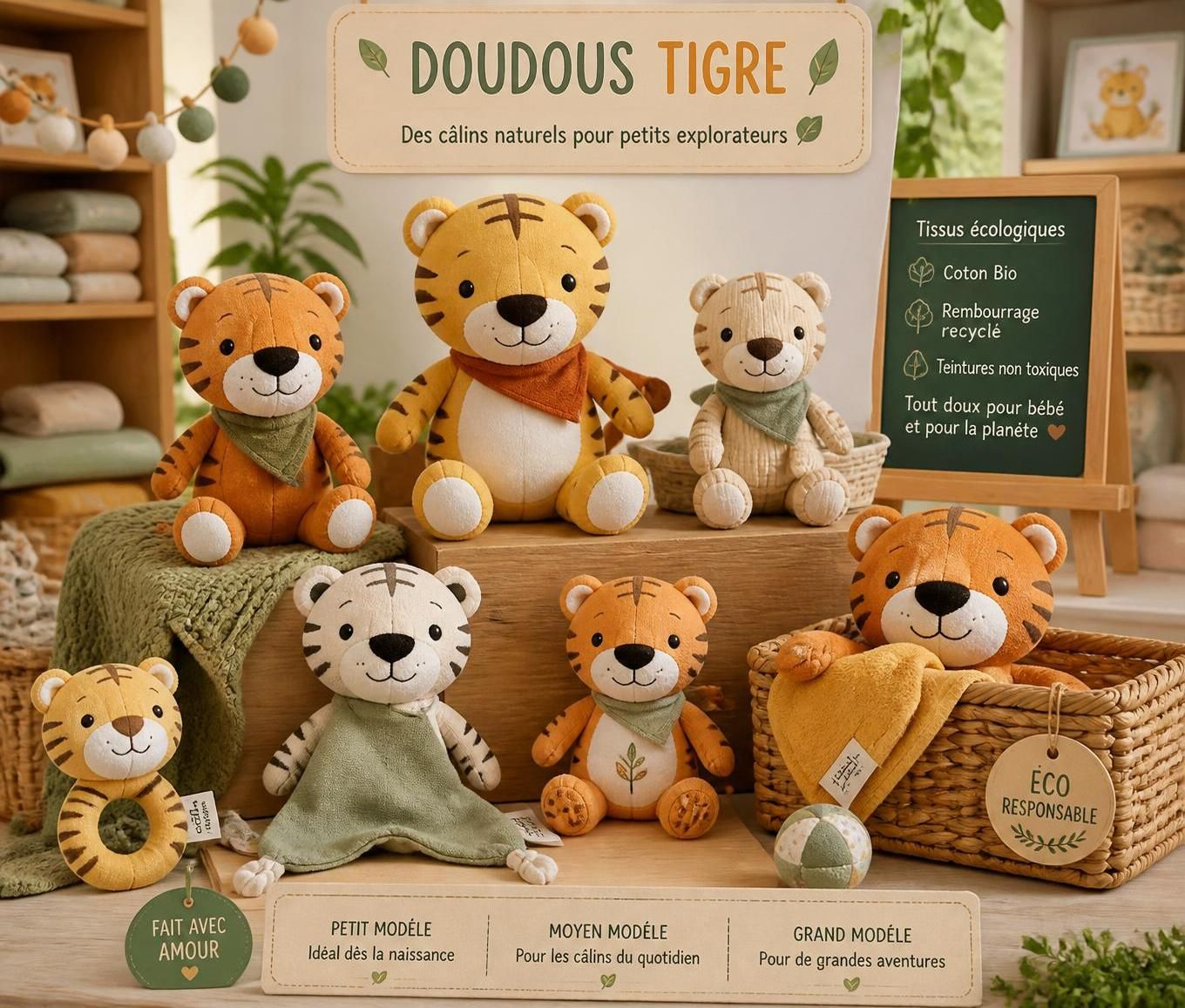 découvrez pourquoi le doudou tigre est le compagnon préféré des bébés et craquez pour notre sélection adorable et sécurisée pour apaiser et réconforter votre enfant.