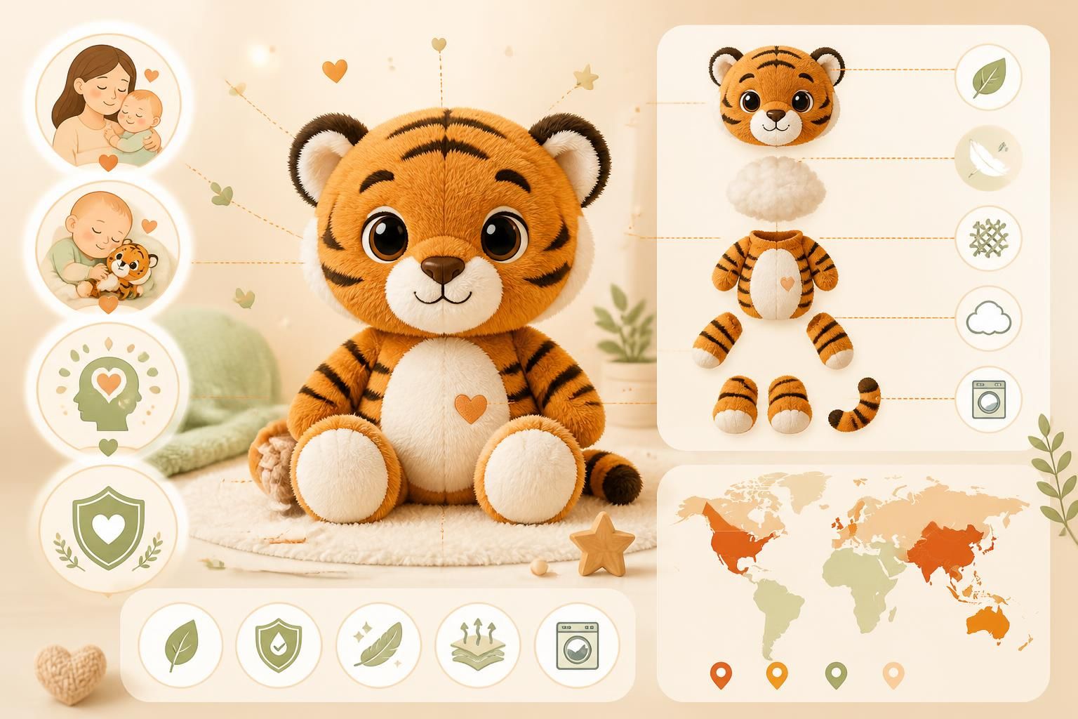 découvrez pourquoi le doudou tigre pour bébé fait fondre les cœurs et explorez notre sélection des meilleurs compagnons doux et rassurants pour votre tout-petit.