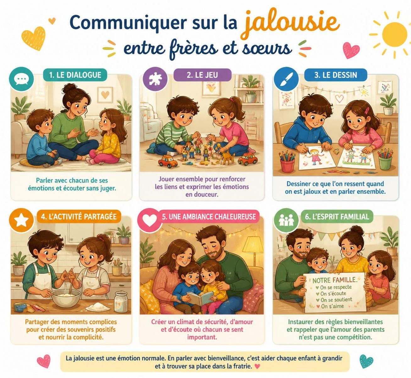 explorez les causes de la jalousie entre frères et sœurs et découvrez des conseils pratiques pour comprendre et accompagner vos enfants sans prendre parti, afin de préserver l'harmonie familiale.
