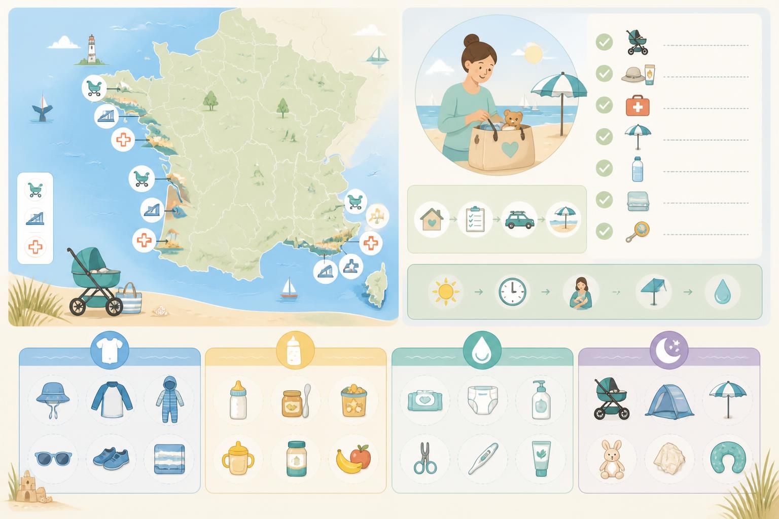 découvrez nos conseils pour partir à la mer avec un nourrisson : organisation, équipement essentiel et plages accessibles en france pour des vacances sereines en famille.