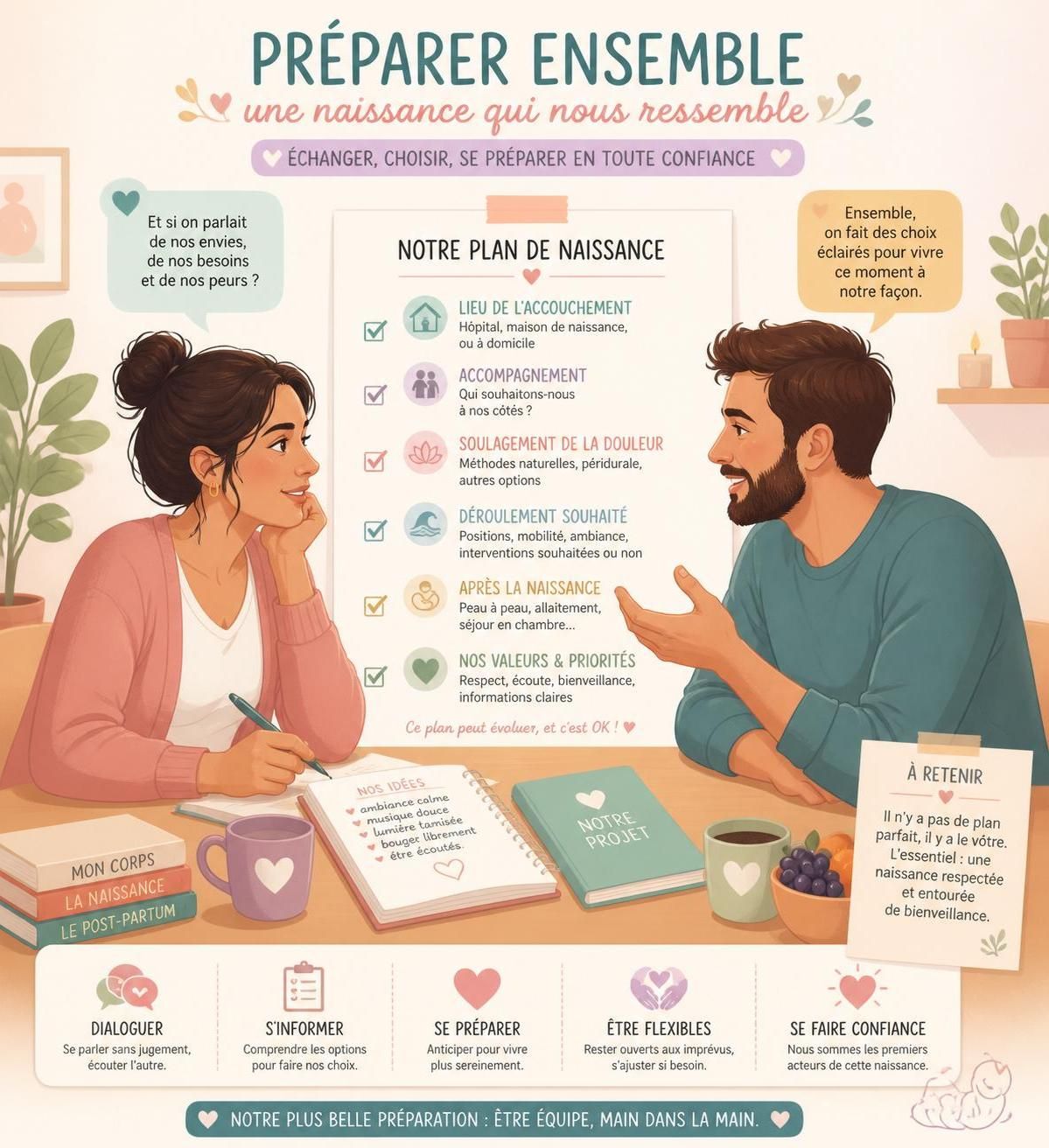 découvrez comment élaborer un plan de naissance en couple et trouver un accord harmonieux avant le jour j pour une expérience sereine et partagée.