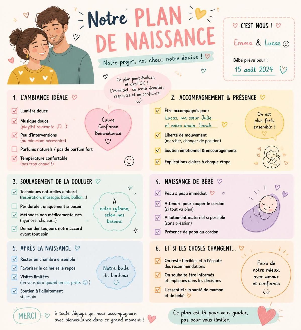 découvrez comment élaborer un plan de naissance en couple et trouver un accord harmonieux avant le grand jour pour une expérience sereine et partagée.