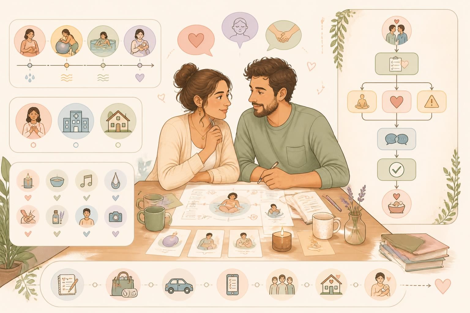 découvrez comment élaborer un plan de naissance en couple pour vivre sereinement le grand jour. conseils pratiques pour bien communiquer et se mettre d'accord avant l'accouchement.