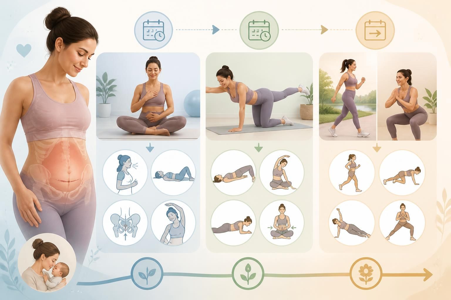 découvrez les délais recommandés et un programme progressif pour reprendre le sport en toute sécurité aprÚs une césarienne, afin de retrouver doucement votre forme physique.