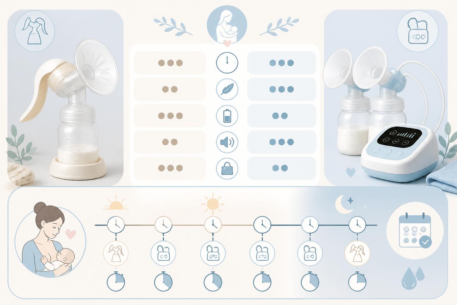 découvrez comment choisir entre un tire-lait électrique ou manuel et créez une routine de tirage efficace pour faciliter l'allaitement.