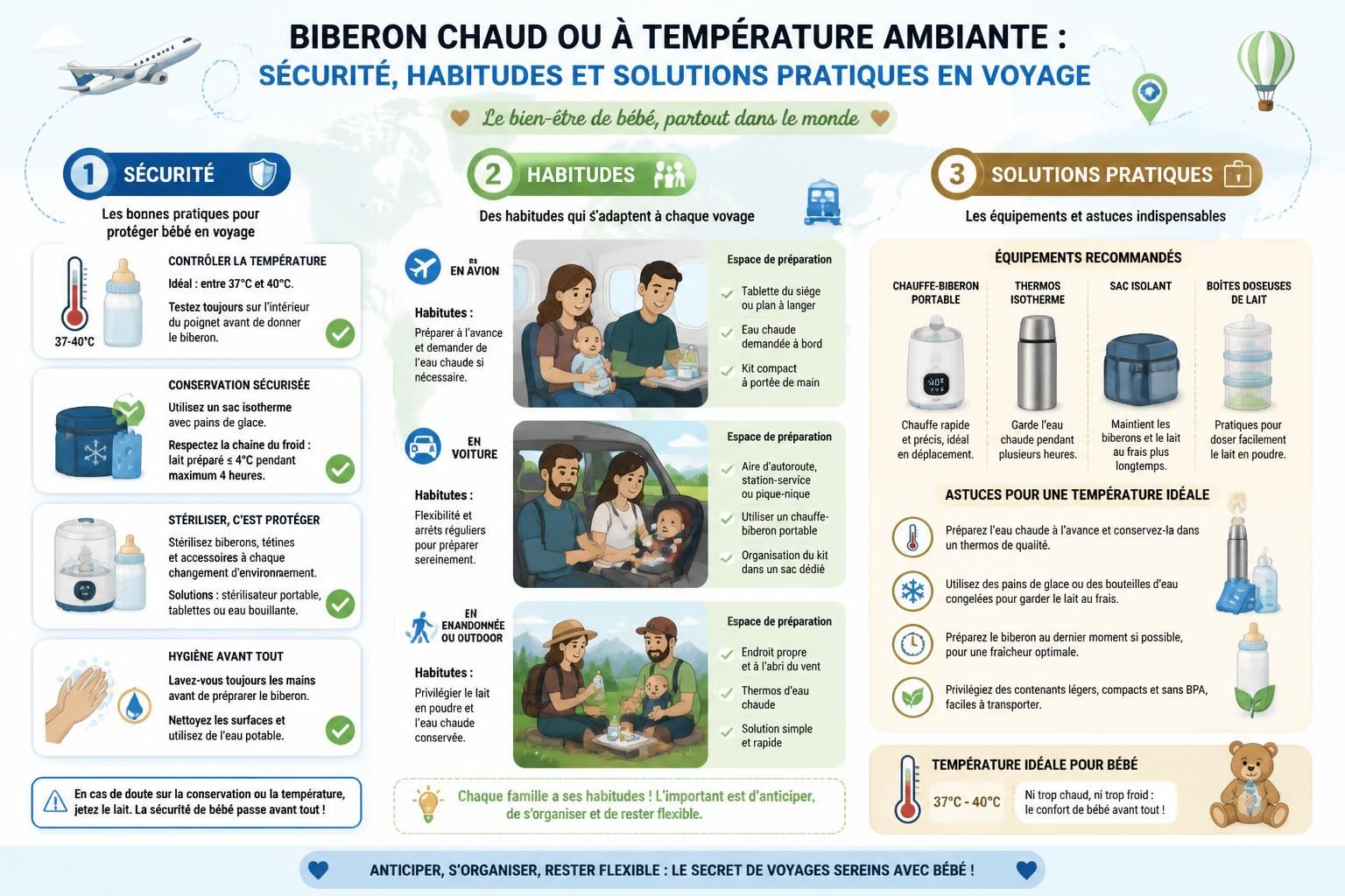 découvrez comment préparer le biberon de votre bébé en voyage, chaud ou à température ambiante, en assurant sécurité, habitudes et solutions pratiques pour simplifier vos déplacements.