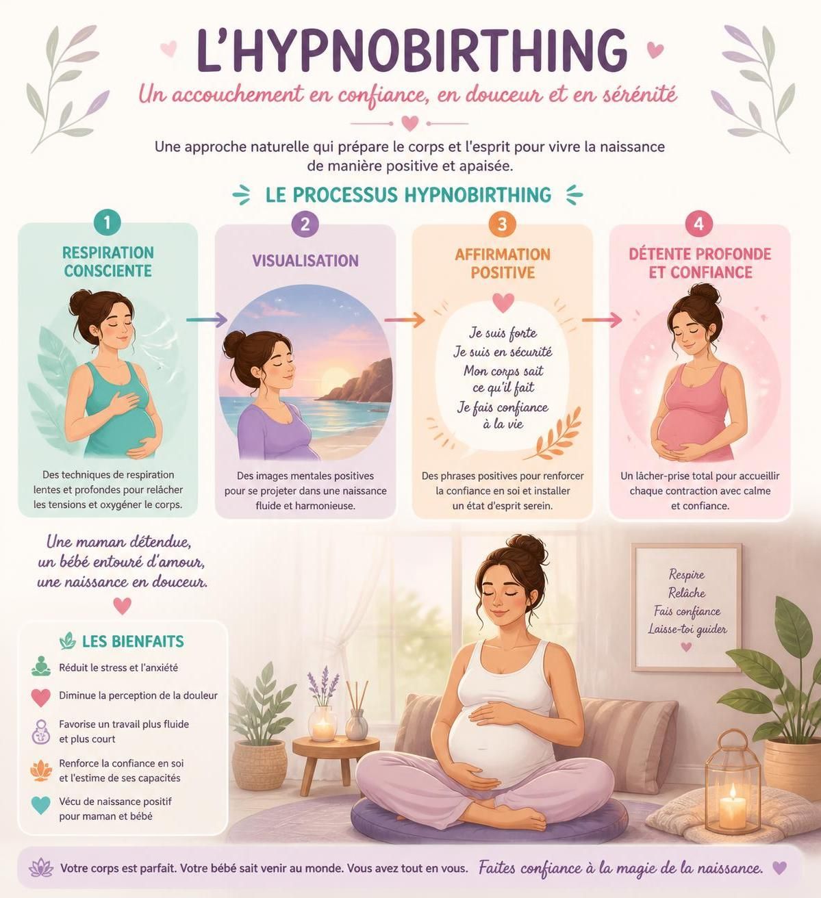 découvrez le hypnobirthing, une méthode de préparation à l'accouchement par l'hypnose, son fonctionnement et les témoignages des mamans qui l'ont essayé pour une expérience plus sereine.