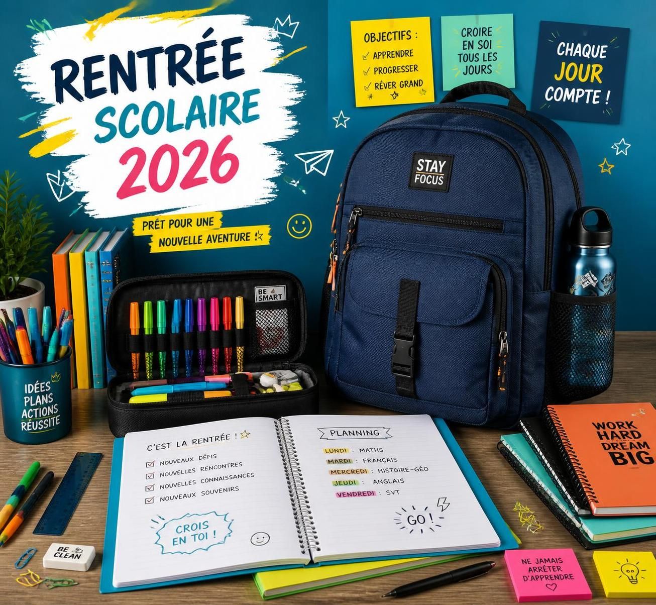 découvrez la liste complète des fournitures scolaires indispensables pour la rentrée 2026, organisée par niveau, pour bien préparer la rentrée sans dépasser votre budget.