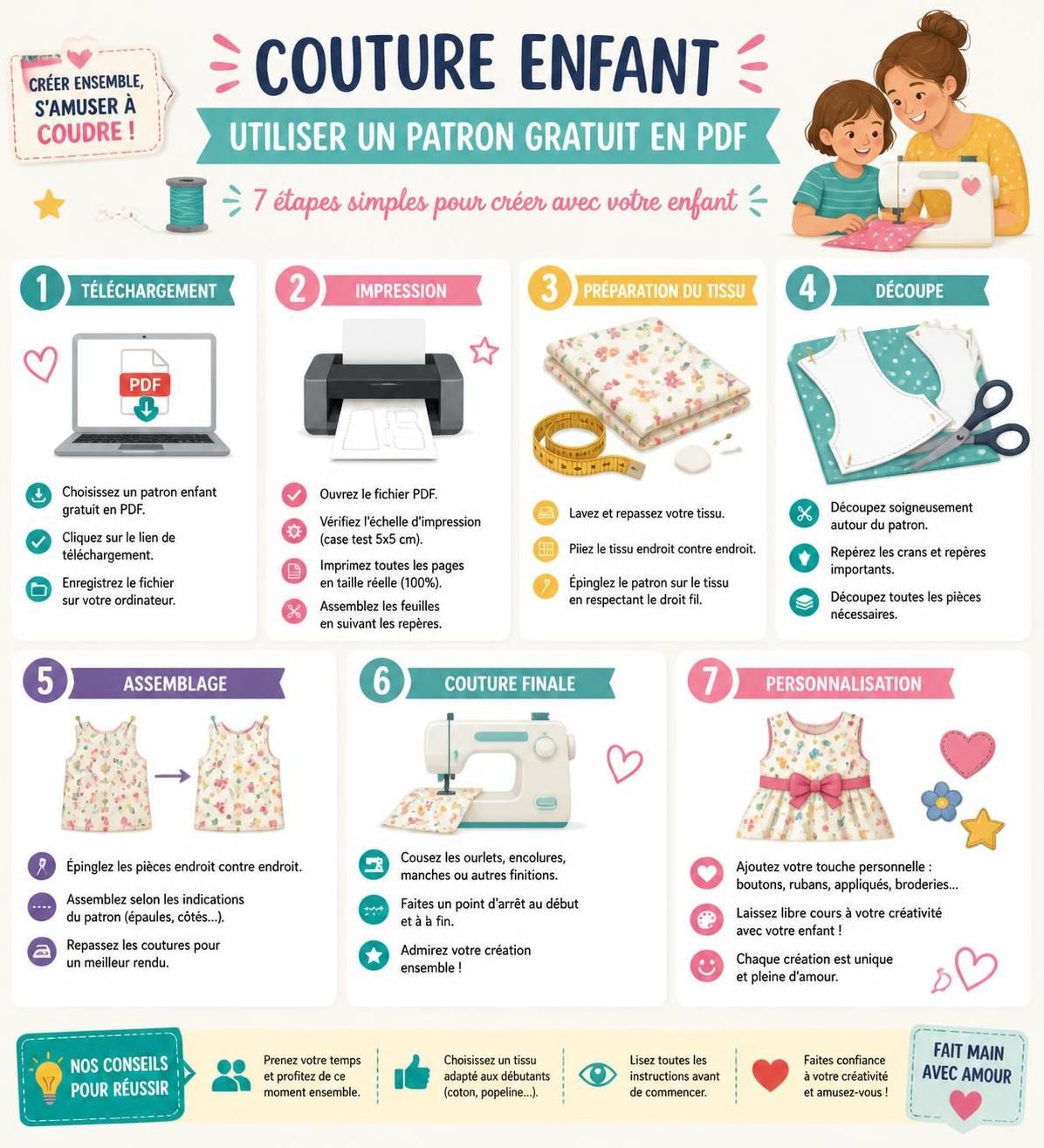 dĂ©couvrez 10 patrons de couture enfant gratuits, faciles Ă tĂ©lĂ©charger et parfaits pour dĂ©buter dans la couture. crĂ©ez des vĂȘtements adorables en toute simplicitĂ© !