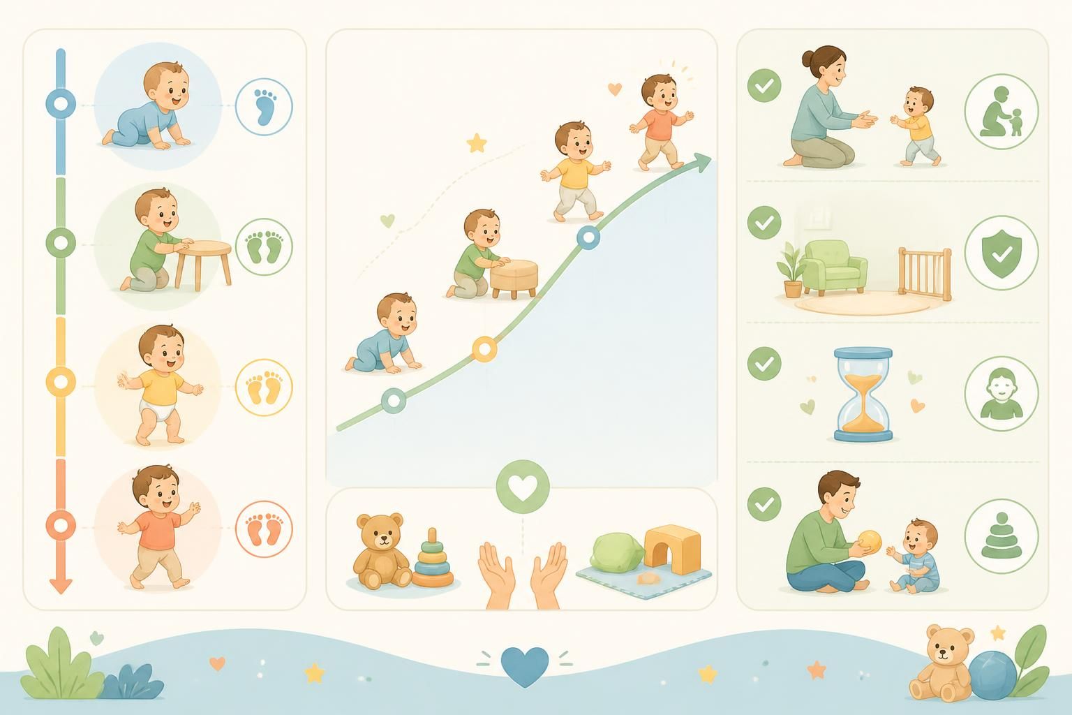 découvrez à quel ùge s'inquiéter du retard des premiers pas de bébé et apprenez comment l'encourager en douceur, sans le forcer, pour favoriser son développement sereinement.