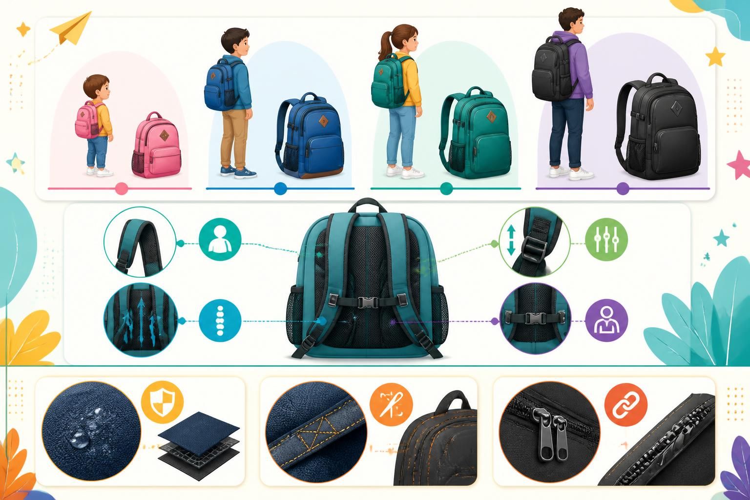 découvrez nos conseils pour choisir le sac à dos idéal pour la rentrée, en tenant compte de la taille, de l'ergonomie et de la solidité, adaptés à l'âge de votre enfant.