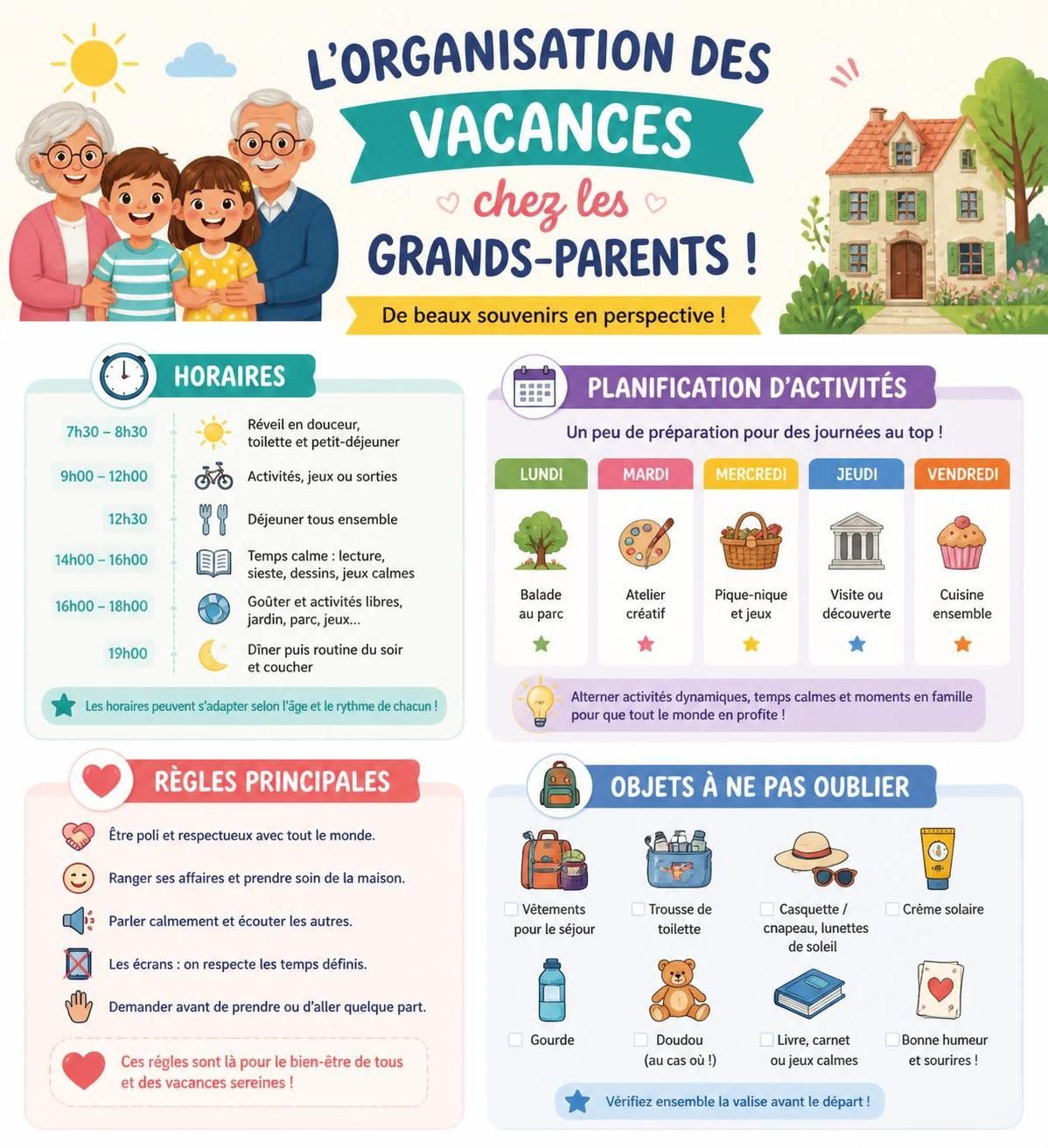 découvrez les avantages et les limites des vacances chez les grands-parents, ainsi que des conseils pratiques pour bien organiser ces moments précieux en famille.